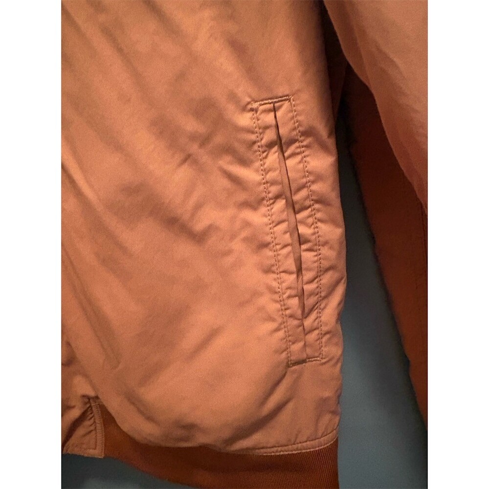 CPO Provisions Men's MA-1 Flight Bomber Jacket Rust Orange Full Zip Size L - Picture 5 of 12